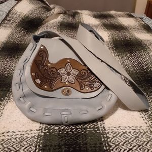 EUC Handmade 100% Blue Leather Purse!
